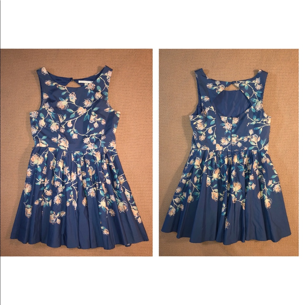 Vintage Cut Floral Swing Dress